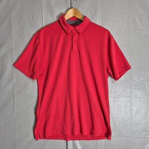 Twillory Polo Mens Large Red Athletic Athleisure Athlounger Peformance 0545